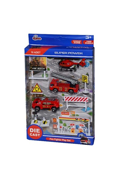 VARDEM OYUNCAK Polis, Itfaiye, Asker, Ambulans Set - V47-10h