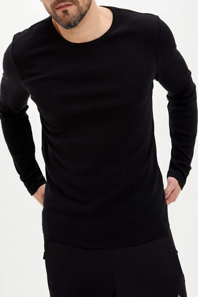 darkzone Black Long Sleeve Cotton Bodysuit