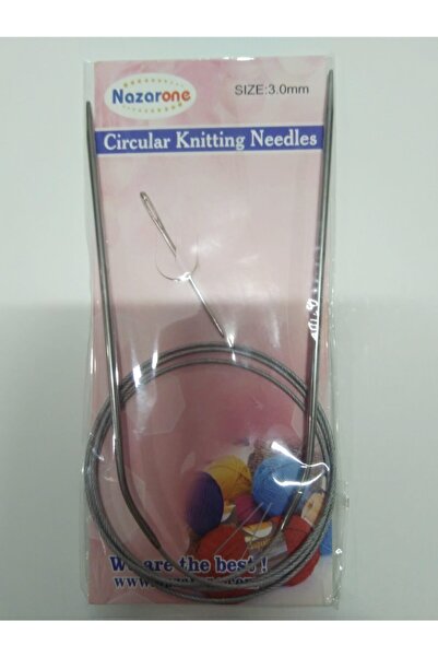 Nazarone إبرة حياكة تيتانيوم مع خيط صيد رقم 3 وسلك فولاذي
