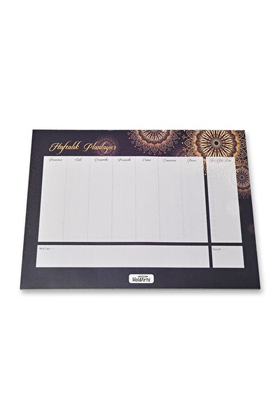 Desk Planner - Mandala Desen Haftalık Planlayıcı 31,8 X 23,7