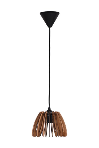 MadamVila Brushwood Ahşap 3 Adet Tekli Avize Seti