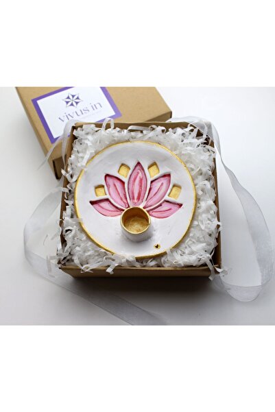 vivus in Lotus Palo Santo Tütsü - Seramik Tütsülük El Yapımı Beyaz