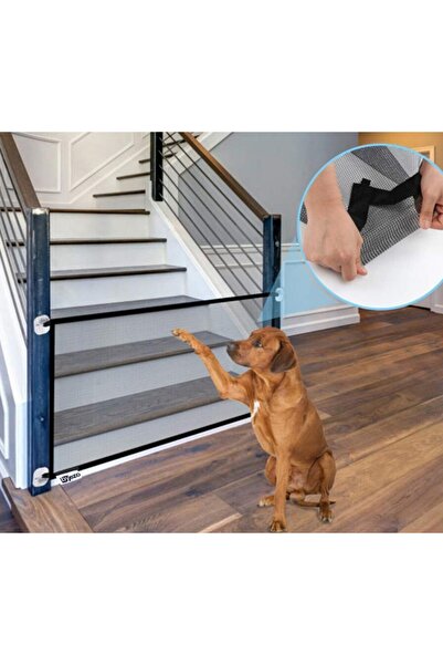 BYPET Kedi & Köpek Veya Bebekler Için Kumaş Çit - Kapı Bariyeri (90 Cm X 75 Cm)