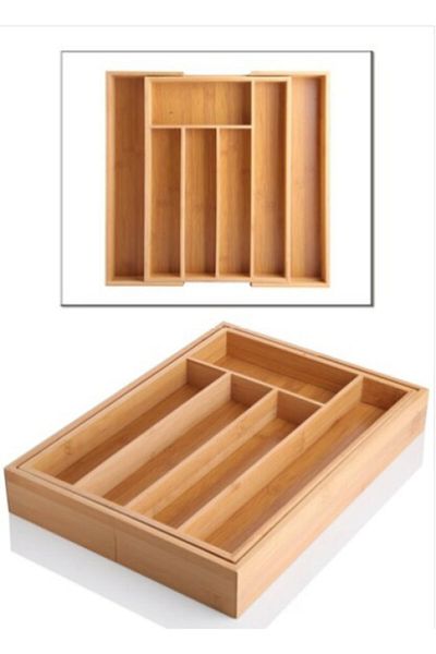 HERA New Rye Group Bamboo Openable Compartment Drawer Spoon Holder Fma896796 New