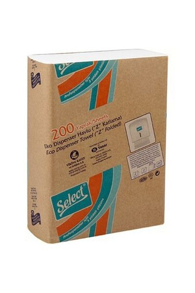 SELECT Z Fold Dispenser Pull Al Paper Towels 200 X 5 Packs Total 1000 Towels