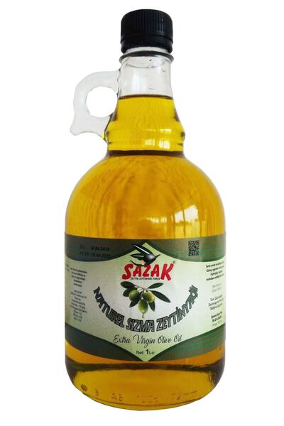 sazak zeytin zeytinyağı Naturel Sızma Zeytinyağı 1 Lt. (GALLONE ŞİŞE)