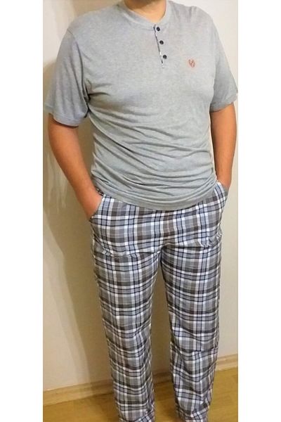 Marilyn Pijama Σετ ανδρική πιτζάμα σε γκρι χρώμα