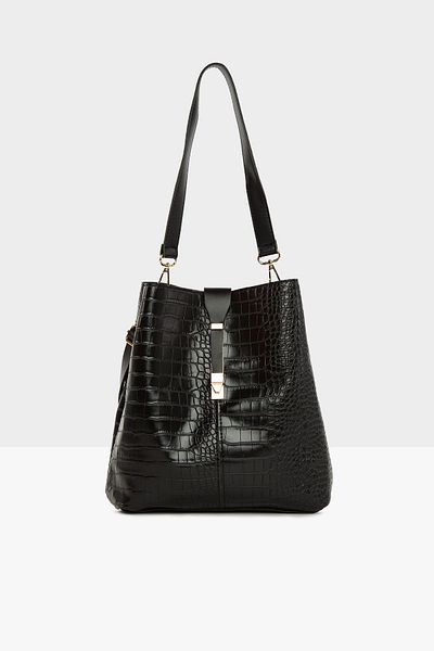 Bagmori Women's Black Accessoryed Shoulder Bag M000005227