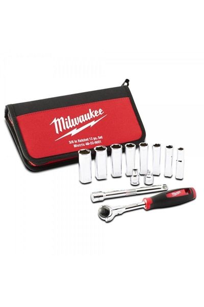 Milwaukee Heavy Duty Socket Set 3/8” 12 Pieces T48229001