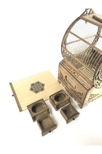 naturbird Ahşap Kuş Kafesi Ayyıldız