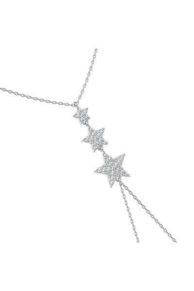 İNDİGO TAKI Süzülen Yıldız Beyaz Gümüş Şahmeran