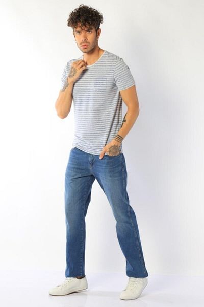 Twister Jeans Vegas 132-14 Sb Middle Blue Super Battal Blugi pentru bărbați Pantalon albastru