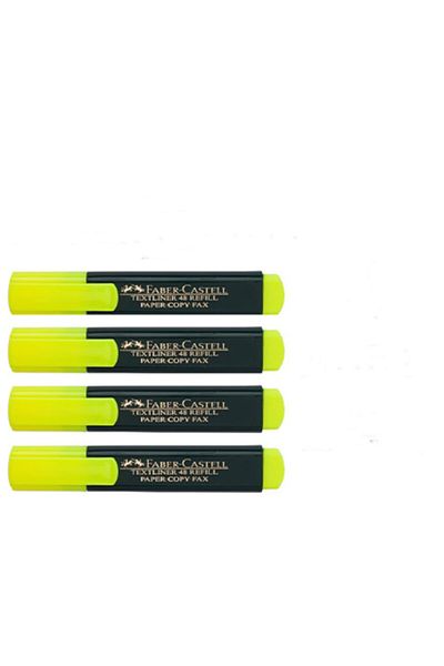 Faber Castell Yellow Color 4 Highlighter Pens