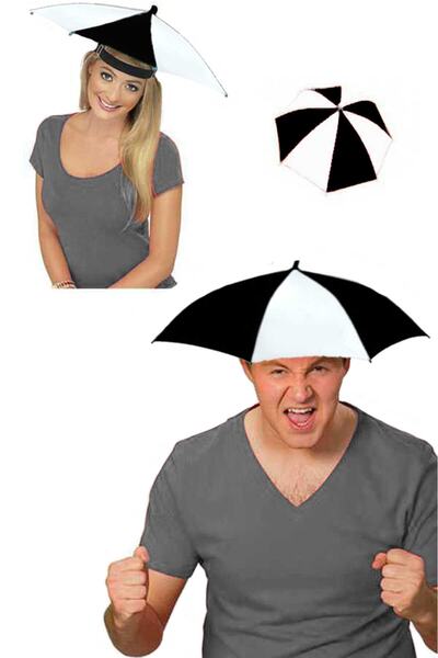 Genel Markalar Kafa Şemsiyesi Siyah - Beyaz Taraftar