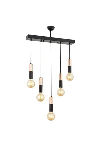 Eray Aydınlatma 2075-5bk Sıralı Siyah-bakır Avize