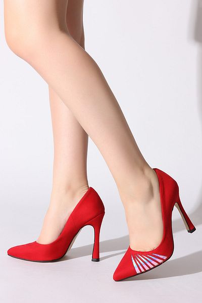 ROVIGO RED SUEDE WOMEN'S STILETTO