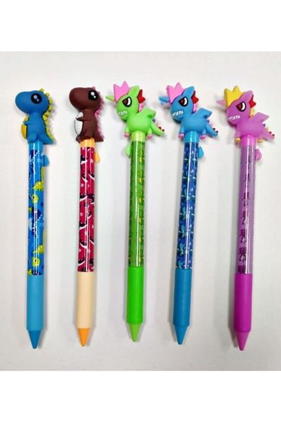 Mikro 0.7 Tip Pen with Cute Dinosaur Figure Set of 5