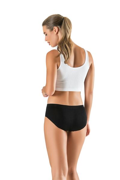 MODANTY Γυναικείο μαύρο βραζιλιάνικο εσώρουχο συλλογής χωρίς ραφή πλεκτό Push Up Slip