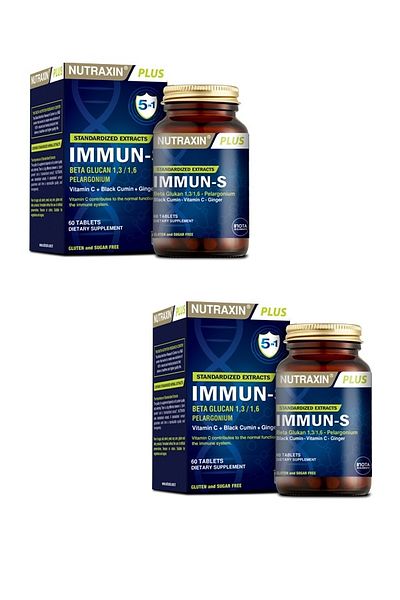 Nutraxin 60 Tablets X2 Food Supplement - Immun-s