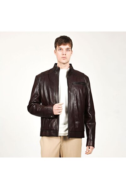 Dericlub Erkek Kahverengi Jumbo Gerçek Deri Mont Sdx-2021