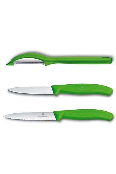 Victorinox Green Knife and Peeler Set of 3