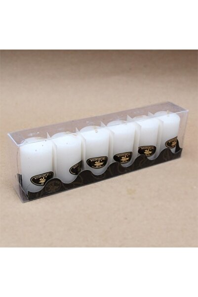 Bozkurt Mum 6'Lı Beyaz Silindir Mum