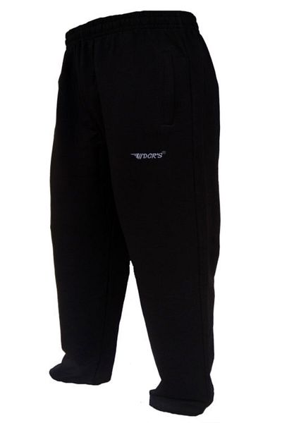 DEACAAR'S Men's Black Two Thread Flato Pocket Straight Leg Plus Size Sweatpants 120