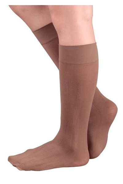 Penti Women's Beige Natural Extra Cotton Knee High Trousers Socks