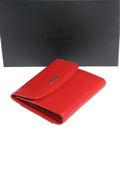 Grande Genuine Leather Women's Wallet Red 2614