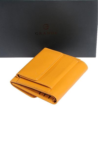 Grande Genuine Leather Women's Wallet Yellow 2614