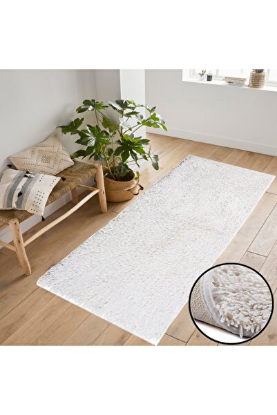 GizHome Milano Microfiber Yıkanabilen Halı 80x150 Beyaz