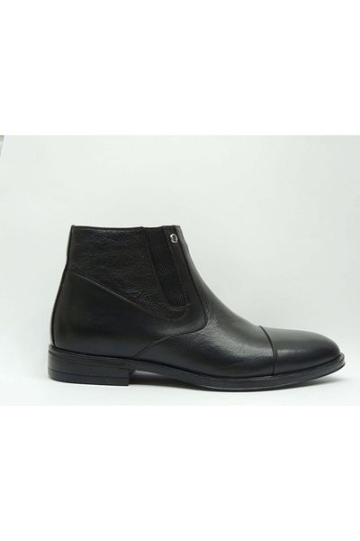 Pierre Cardin Ανδρικές μαύρες μπότες από γνήσιο δέρμα 11925251