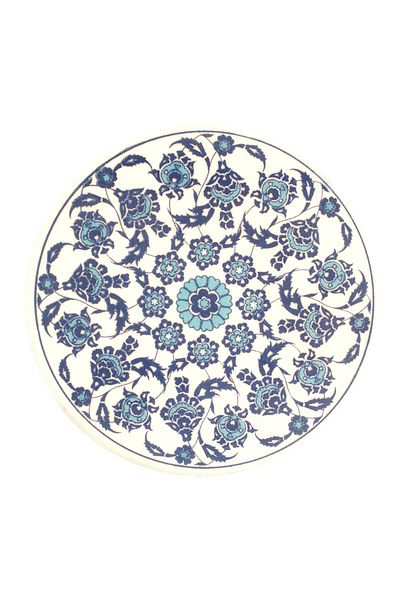 Eren Çini Seramiği Ceramic Tile Patterned Trivet