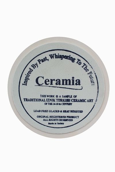 Eren Çini Seramiği Ceramic Tile Patterned Trivet