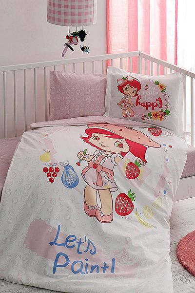 Strawberry shortcake crib bedding set online baby