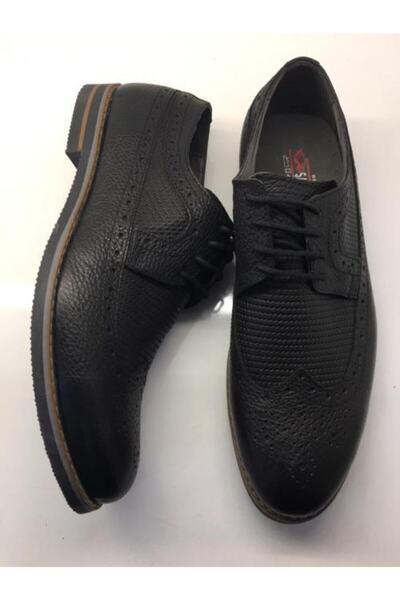 Şahin Erkek Siyah Günlük Hakiki Deri Ayakkabı 511