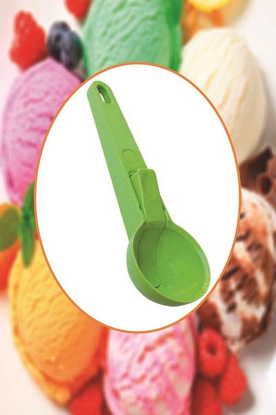 5DM Practical Latched Plastic Ice Cream Serving Presentation Ladle Spoon
