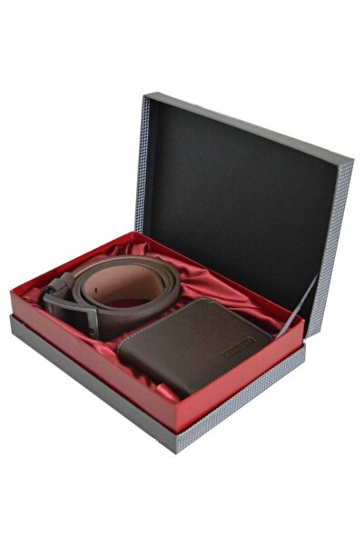 matchbang Подарунковий набір 2 частини: ремінь і гаманець Karlino