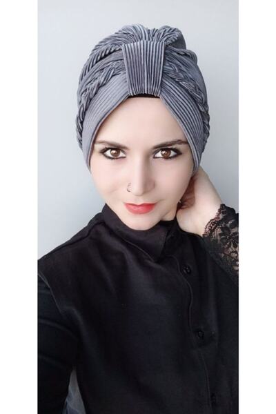 BAV Butik Ayvitrin بونيه بيرليسيد بيرلي للنساء باللون الرمادي الفاتح