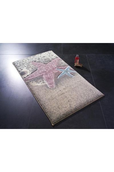 Confetti Sea Star 50x57 Ροζ Σκαλιστό Χαλί Μπάνιου