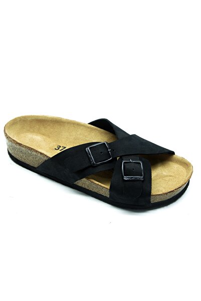 Bequemere شبشب نسائي من الجلد الطبيعي ذو رباط مزدوج من Ella Cork Sole