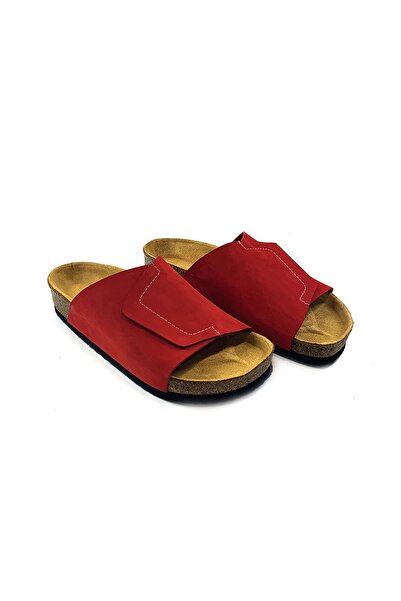 Bequemere Raven Cork Sole Genuine Leather Single Strap Orthopedic Women's Slippers