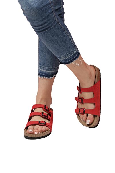 Bequemere Uma Cork Sole Genuine Leather Multi-Strap Orthopedic Unisex Slippers