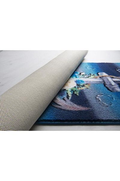 Confetti Romantic Anchor 50X57 Dark Blue Bathroom Rug