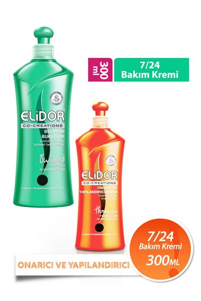 Elidor 7/24 Defined Curl Conditioner 300 Ml + 24/7 Repair Conditioner 300 Ml