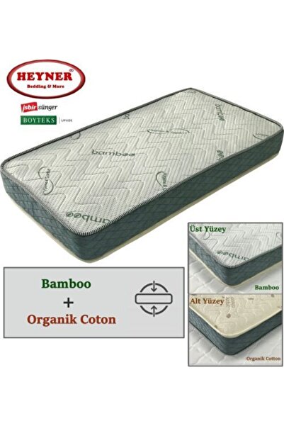 Heyner 75X175 HEYNER ÇİFT YÖNLÜ BAMBOO VE ORGANİC COTTON YAYLI YATAK 75x175 O...