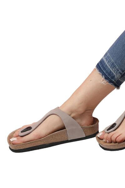 Bequemere Celeste Cork Sole Genuine Leather Flip Flop Orthopedic Unisex Slippers