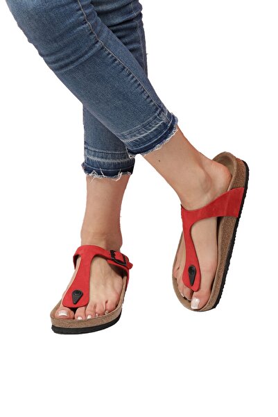 Bequemere Celeste Cork Sole Genuine Leather Flip Flop Orthopedic Unisex Slippers