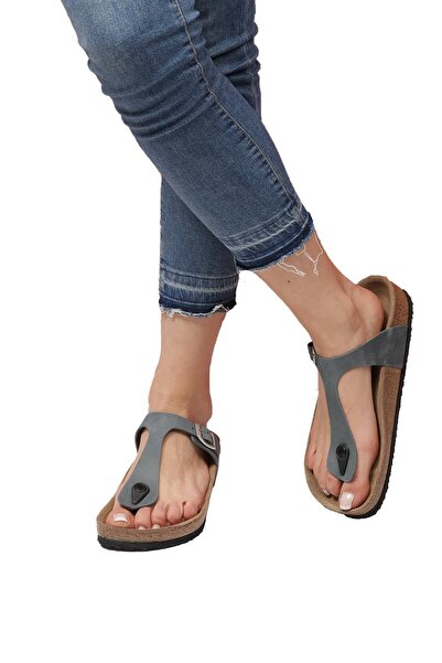 Bequemere Celeste Cork Sole Genuine Leather Flip Flop Orthopedic Unisex Slippers