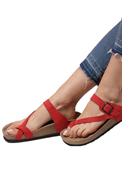 Bequemere Larissa Cork Sole Genuine Leather Flip Flops Orthopedic Women's Slippers